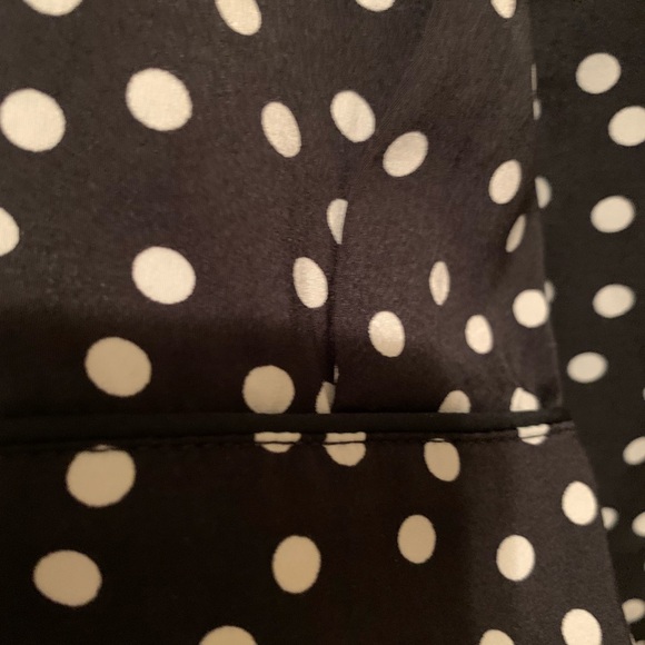 JOE FRESH Black and White Polka Dot Long Sleeve Blouse - Picture 5 of 9